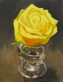 Yellow Rose in Vase